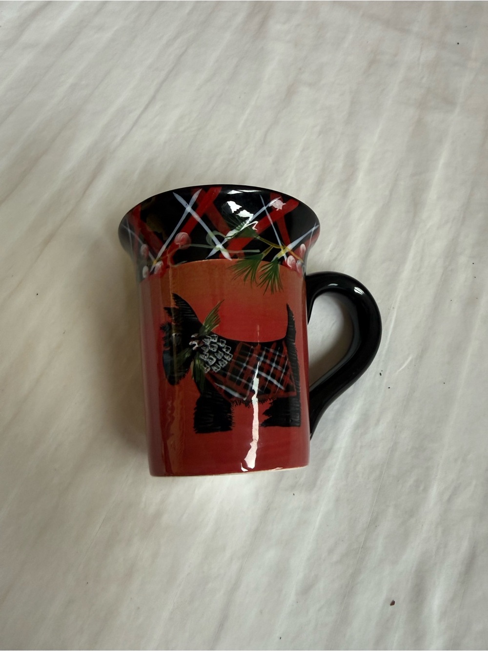 Red & Black Scottie Dog Ceramic Mug